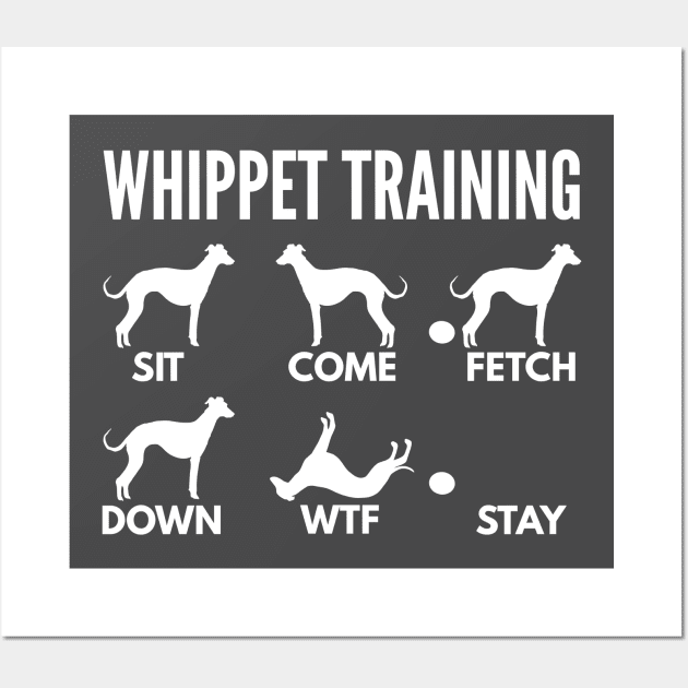 Whippet Training Boxer Dog Tricks Wall Art by DoggyStyles